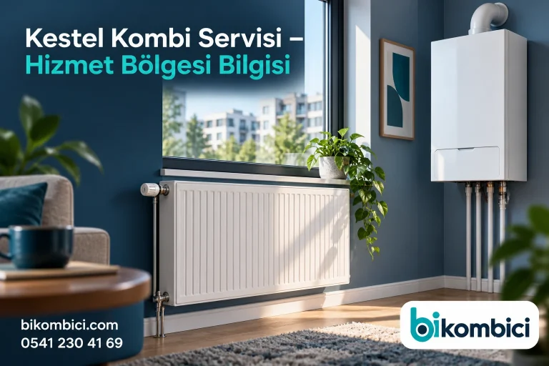 Kestel Kombi Servisi — Hizmet Bölgesi Bilgisi konusunu anlatan temsili ısıtma sistemi görseli