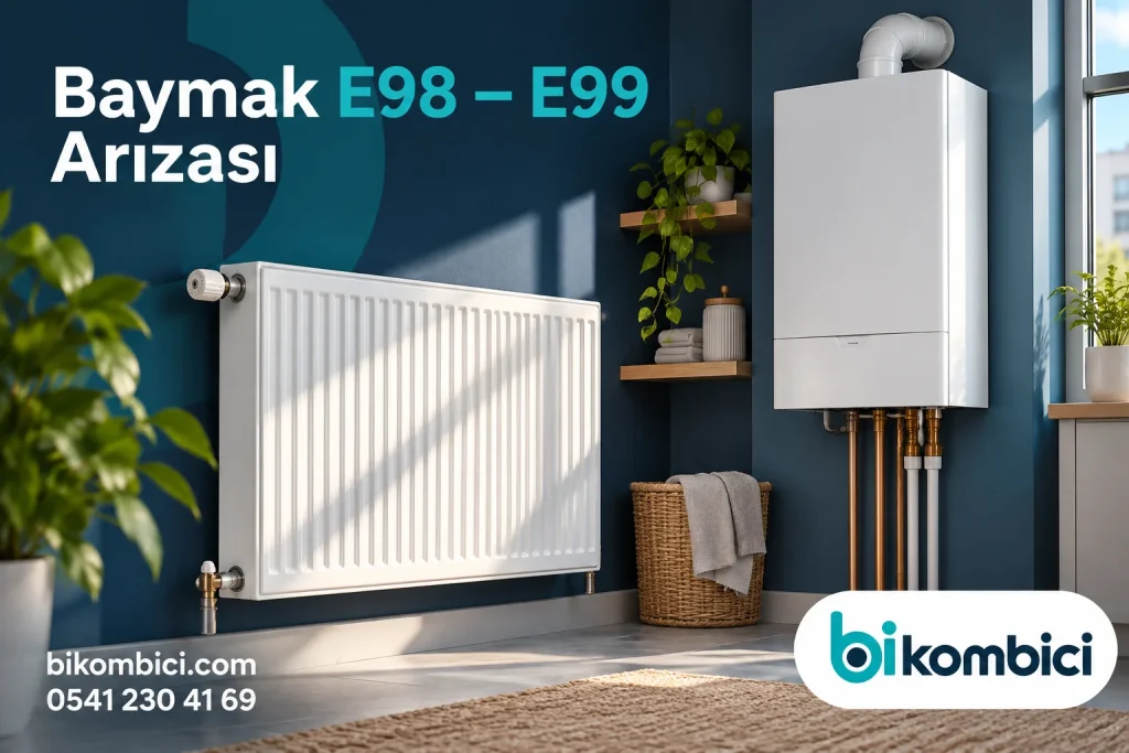 Baymak E98 – E99 Arızası konusunu anlatan temsili ısıtma sistemi görseli
