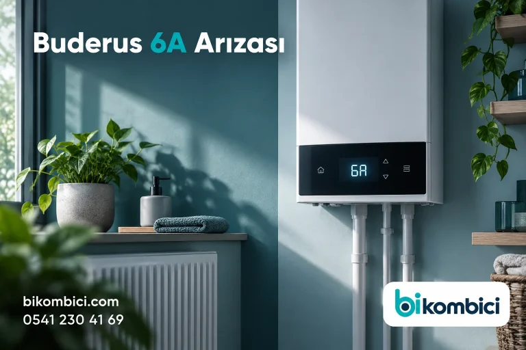 Buderus 6A Arızası konusunu anlatan temsili ısıtma sistemi görseli