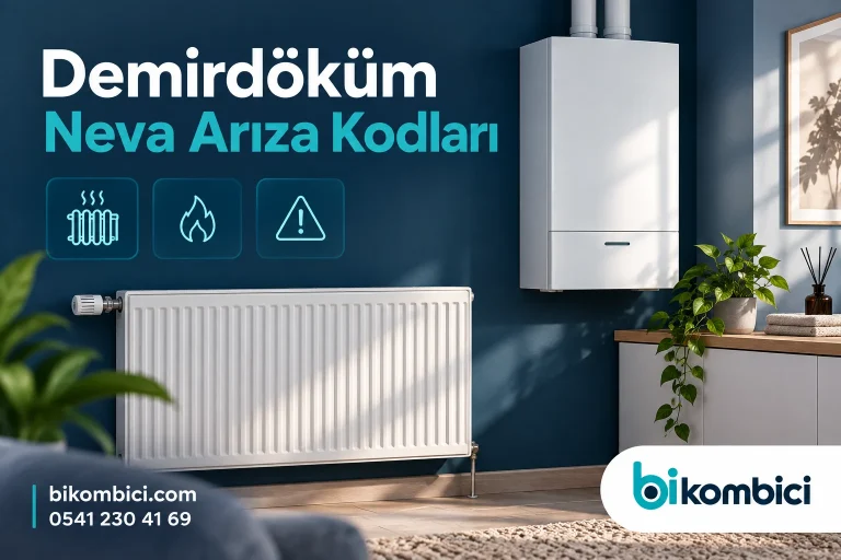 Demirdöküm Neva Arıza Kodları konusunu anlatan temsili ısıtma sistemi görseli