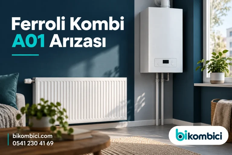 Ferroli Kombi A01 Arızası konusunu anlatan temsili ısıtma sistemi görseli