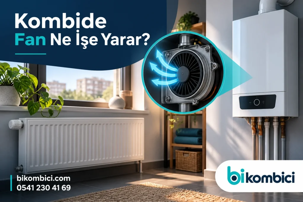 Kombide Fan Ne İşe Yarar? konusunu anlatan temsili ısıtma sistemi görseli