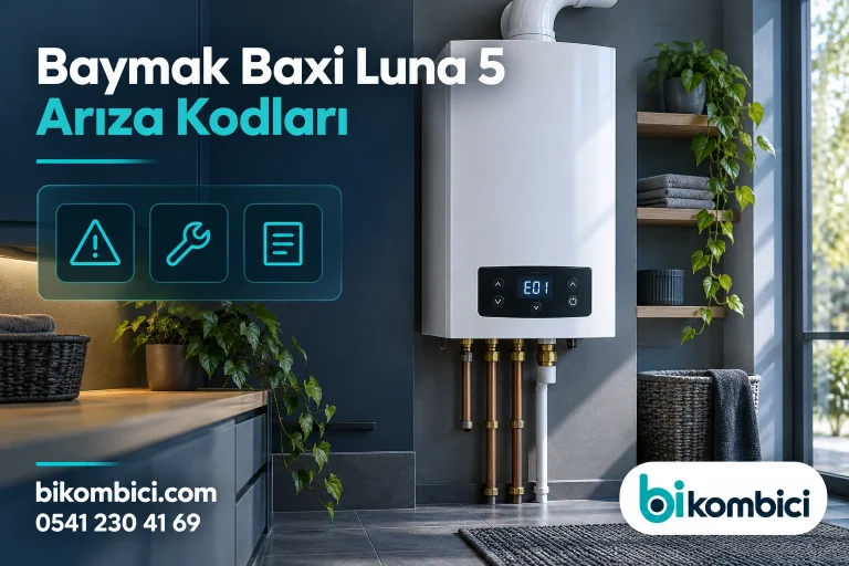 Baymak Baxi Luna 5 Arıza Kodları konusunu anlatan temsili ısıtma sistemi görseli