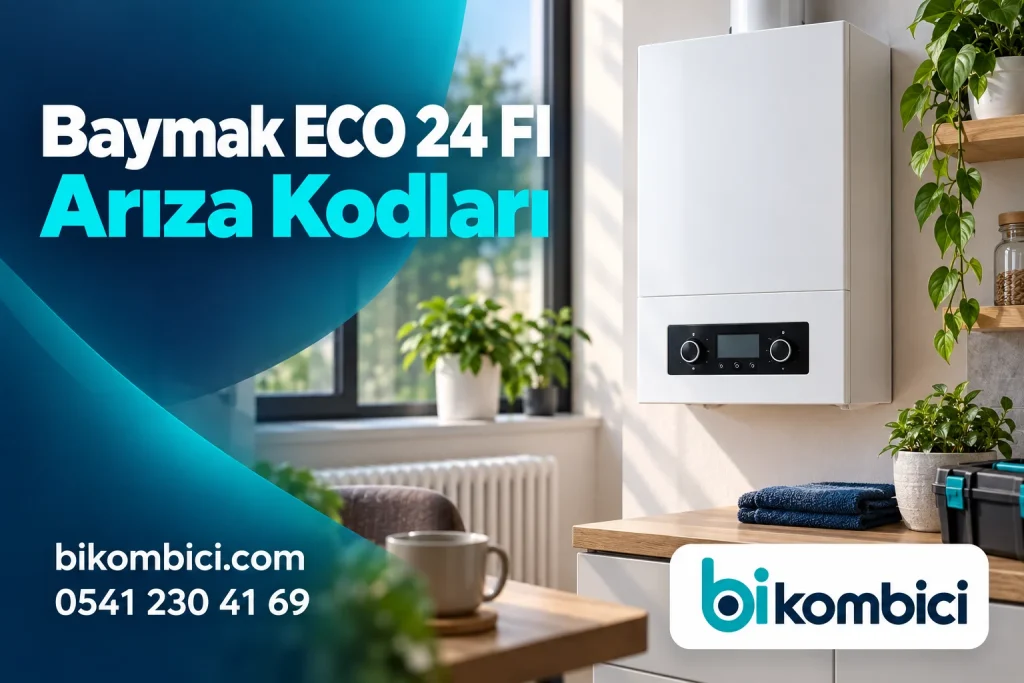 Baymak ECO 24 FI Arıza Kodları konusunu anlatan temsili ısıtma sistemi görseli