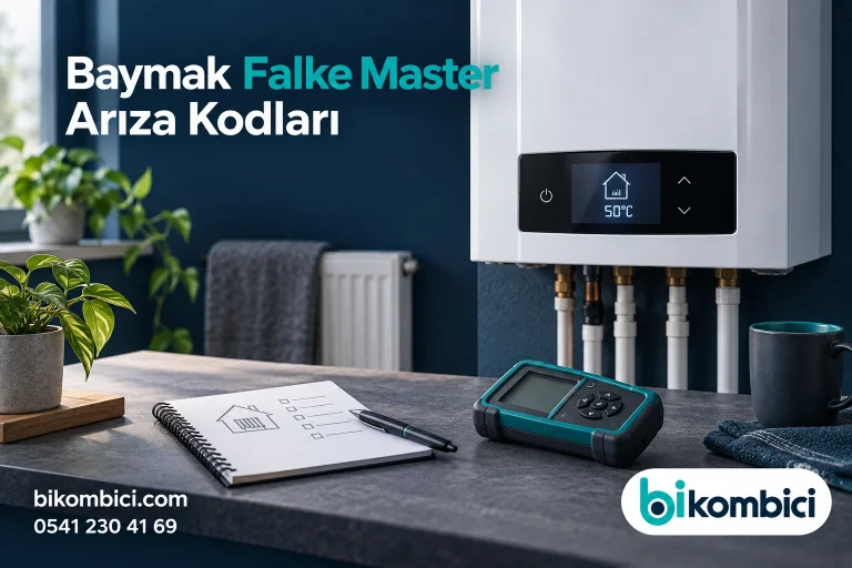 Baymak Falke Master Arıza Kodları konusunu anlatan temsili ısıtma sistemi görseli