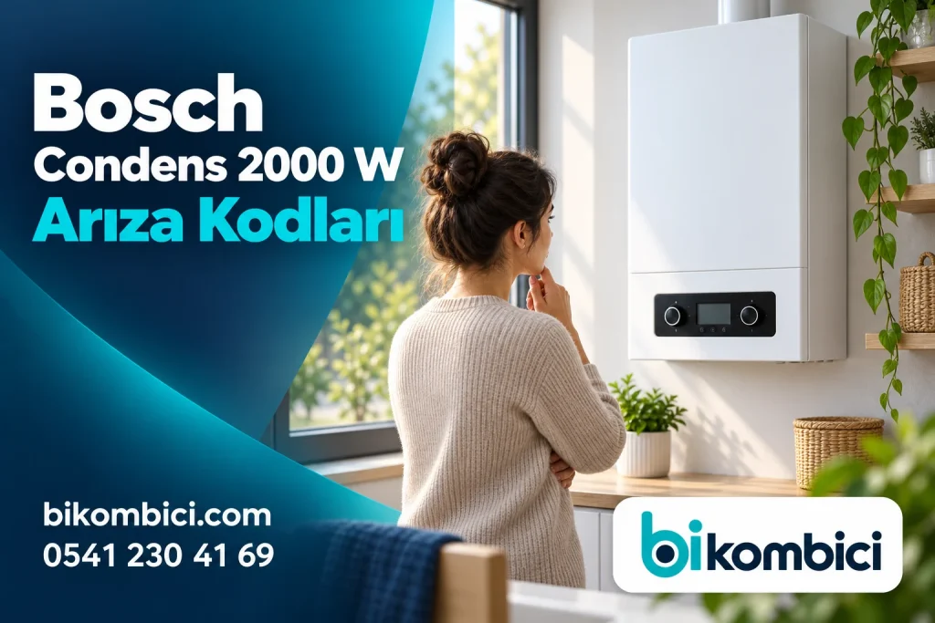 Bosch Condens 2000 W Arıza Kodları konusunu anlatan temsili ısıtma sistemi görseli