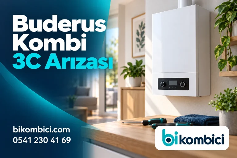 Buderus Kombi 3C Arızası konusunu anlatan temsili ısıtma sistemi görseli