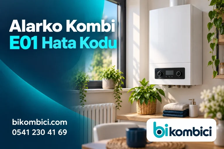 Alarko Kombi E01 Hata Kodu konusunu anlatan temsili ısıtma sistemi görseli