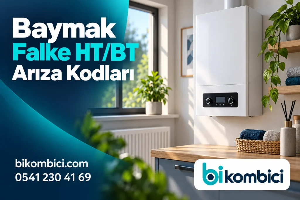 Baymak Falke HT/BT Arıza Kodları konusunu anlatan temsili ısıtma sistemi görseli