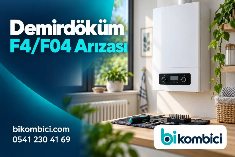 Demirdöküm F4/F04 Arızası konusunu anlatan temsili ısıtma sistemi görseli