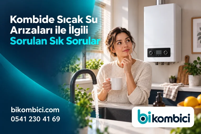 Kombide Sıcak Su Arızaları ile İlgili Sorulan Sık Sorular konusunu anlatan temsili ısıtma sistemi görseli