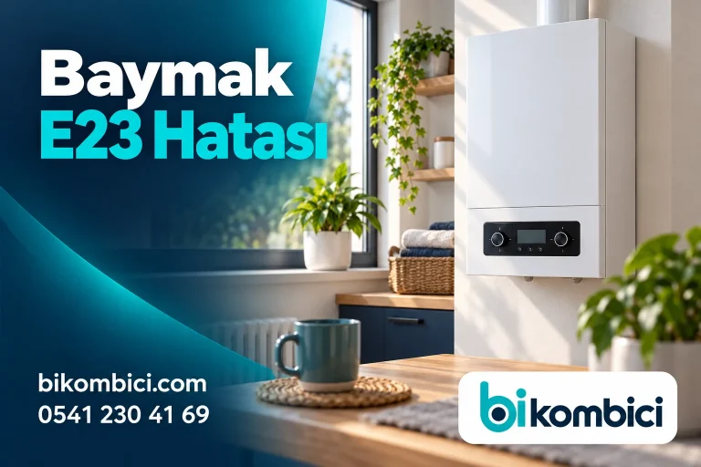 Baymak E23 Hatası konusunu anlatan temsili ısıtma sistemi görseli