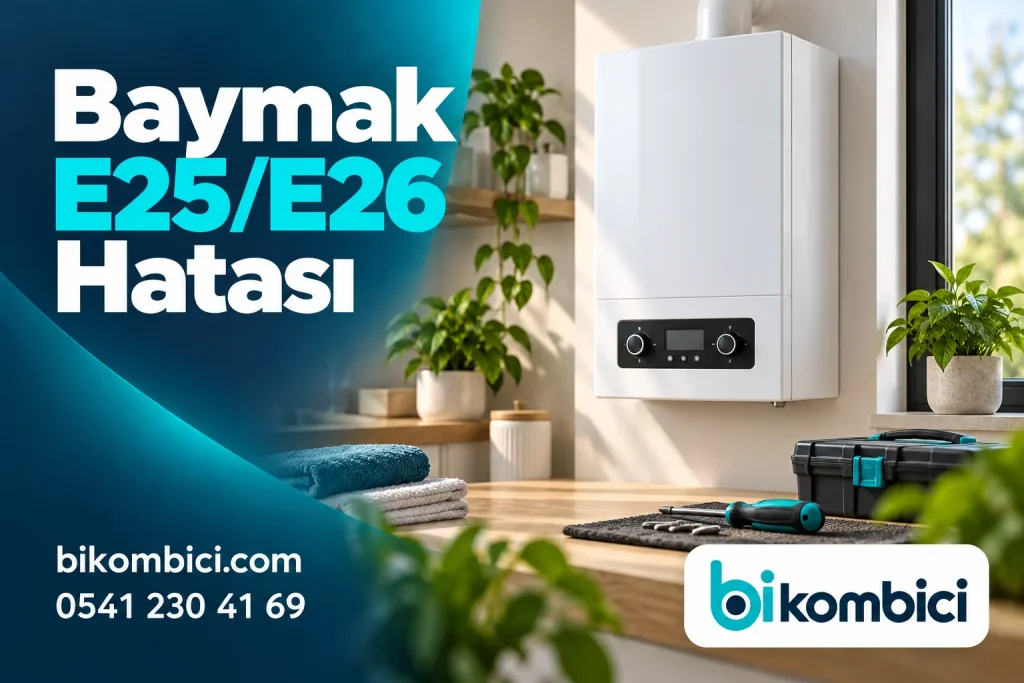 Baymak E25/E26 Hatası konusunu anlatan temsili ısıtma sistemi görseli