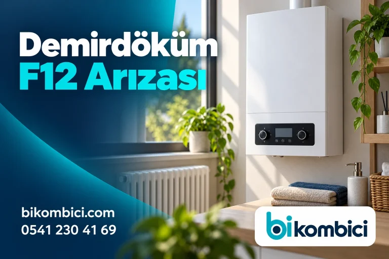 Demirdöküm F12 Arızası konusunu anlatan temsili ısıtma sistemi görseli