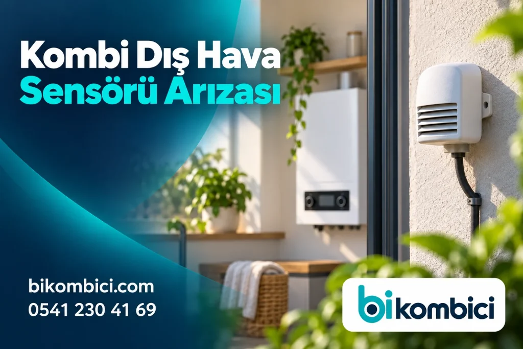 Kombi Dış Hava Sensörü Arızası konusunu anlatan temsili ısıtma sistemi görseli
