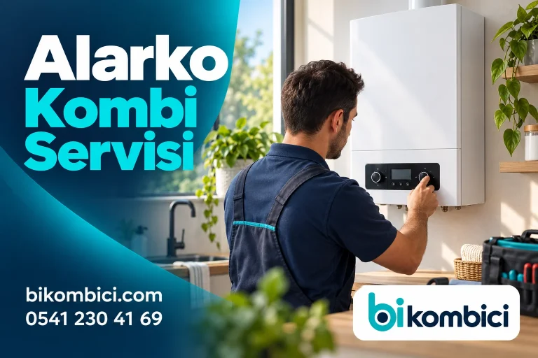 Alarko Kombi Servisi konusunu anlatan temsili ısıtma sistemi görseli