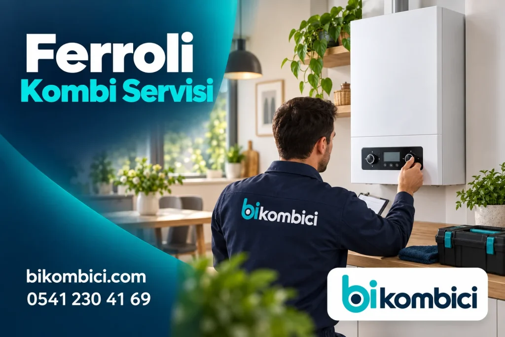 Ferroli Kombi Servisi konusunu anlatan temsili ısıtma sistemi görseli