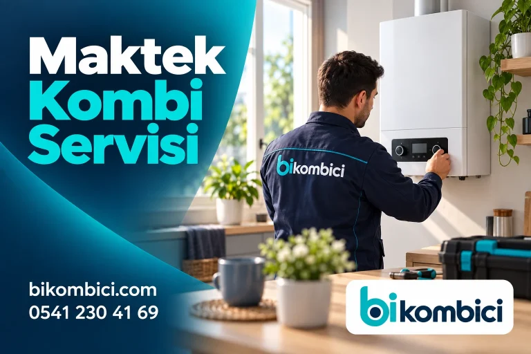 Maktek Kombi Servisi konusunu anlatan temsili ısıtma sistemi görseli