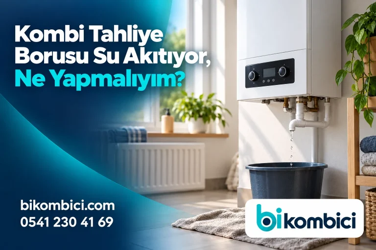 Kombi Tahliye Borusu Su Akıtıyor, Ne Yapmalıyım? konusunu anlatan temsili ısıtma sistemi görseli