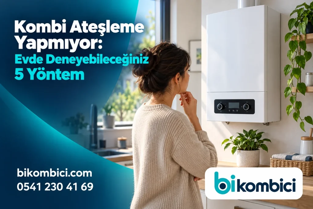 Kombi Ateşleme Yapmıyor: Evde Deneyebileceğiniz 5 Yöntem konusunu anlatan temsili ısıtma sistemi görseli