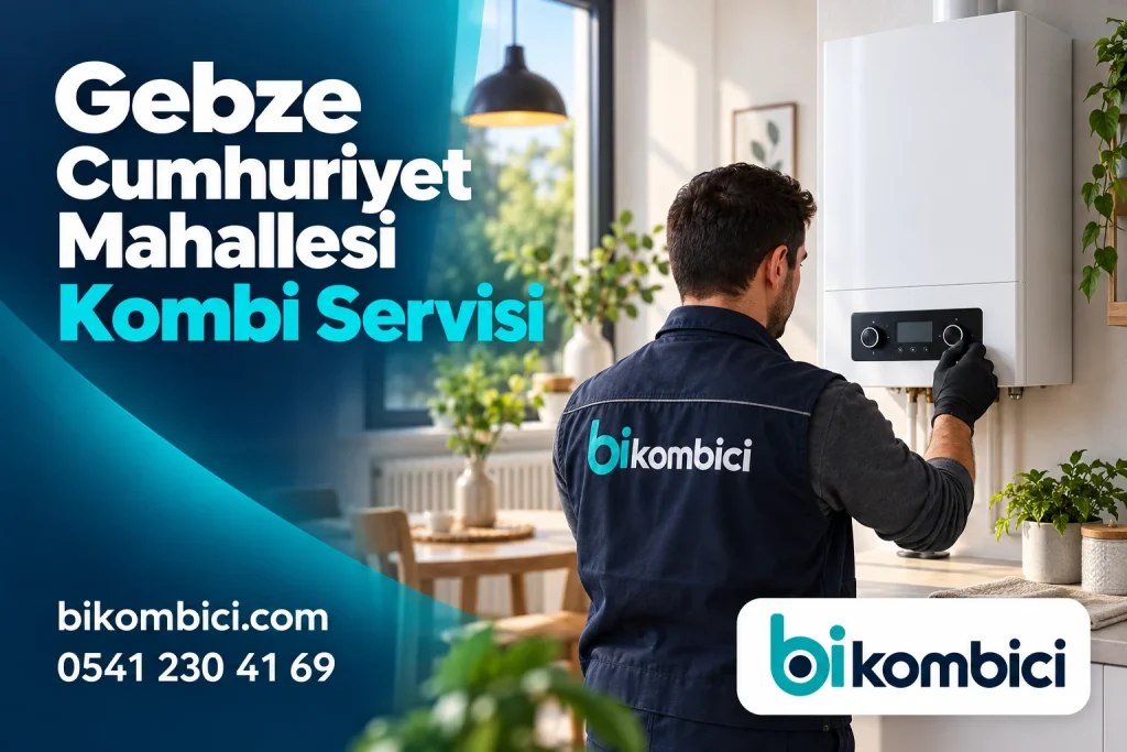 Gebze Cumhuriyet Mahallesi Kombi Servisi konusunu anlatan temsili ısıtma sistemi görseli