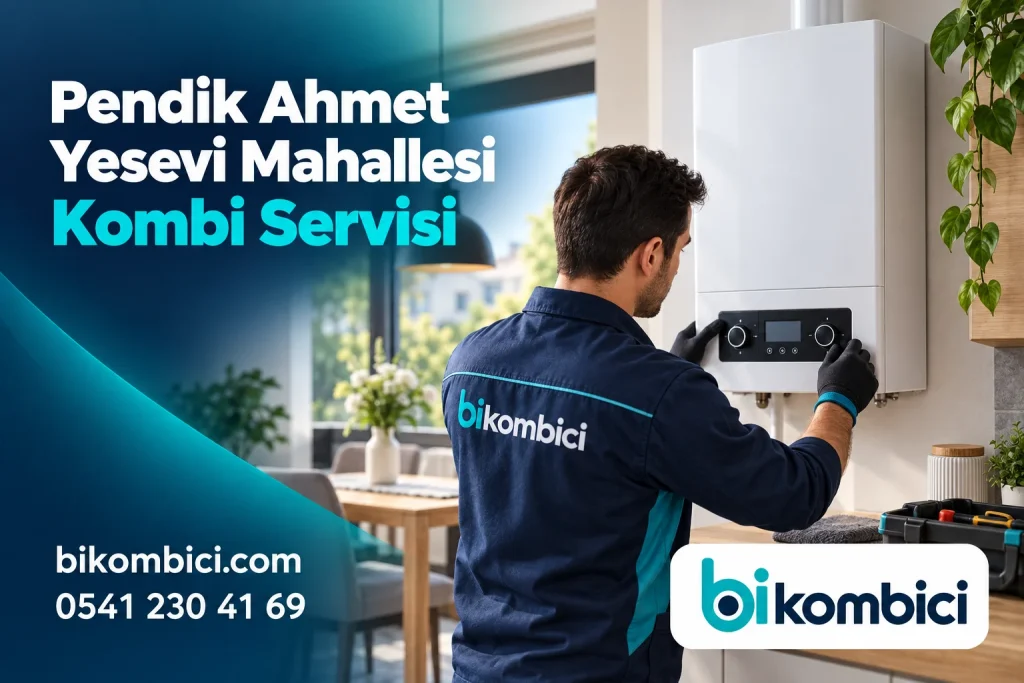 Pendik Ahmet Yesevi Mahallesi Kombi Servisi konusunu anlatan temsili ısıtma sistemi görseli